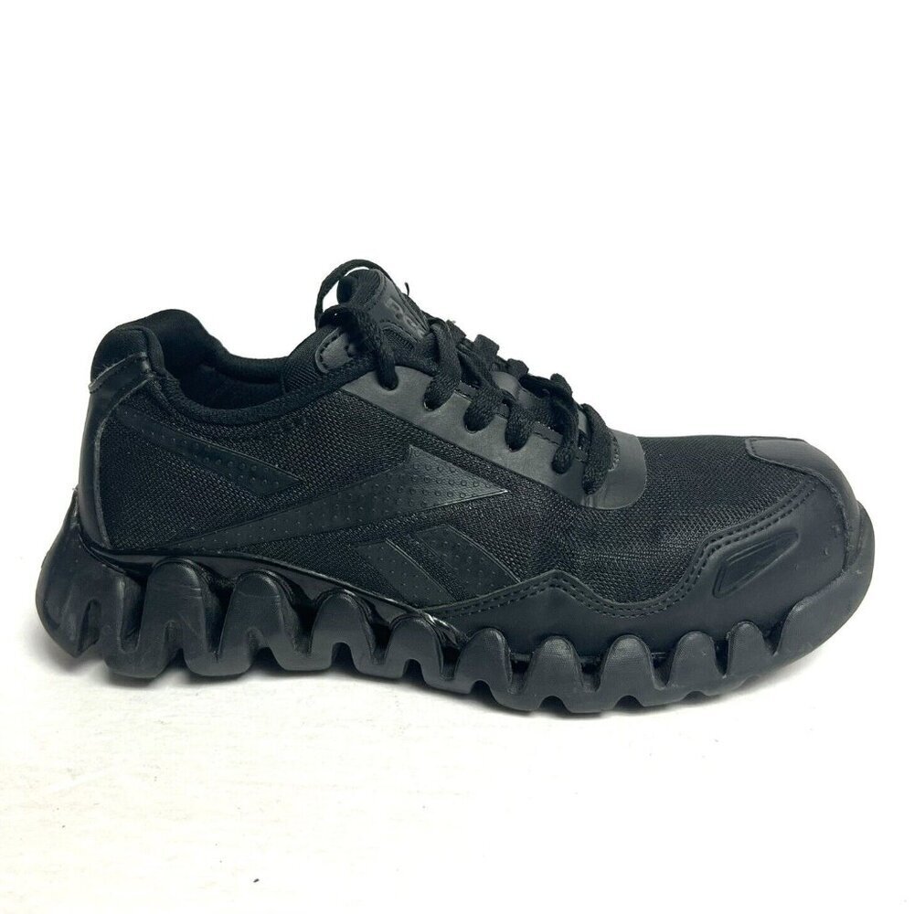 Reebok Womens Zig Pulse Work Sneaker Black Size 6W